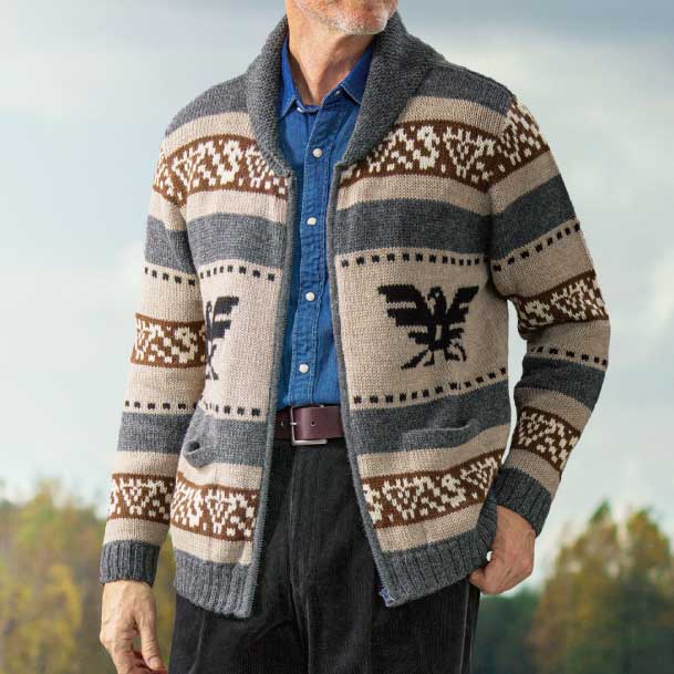 アルパカ幾何柄セーターの商品画像